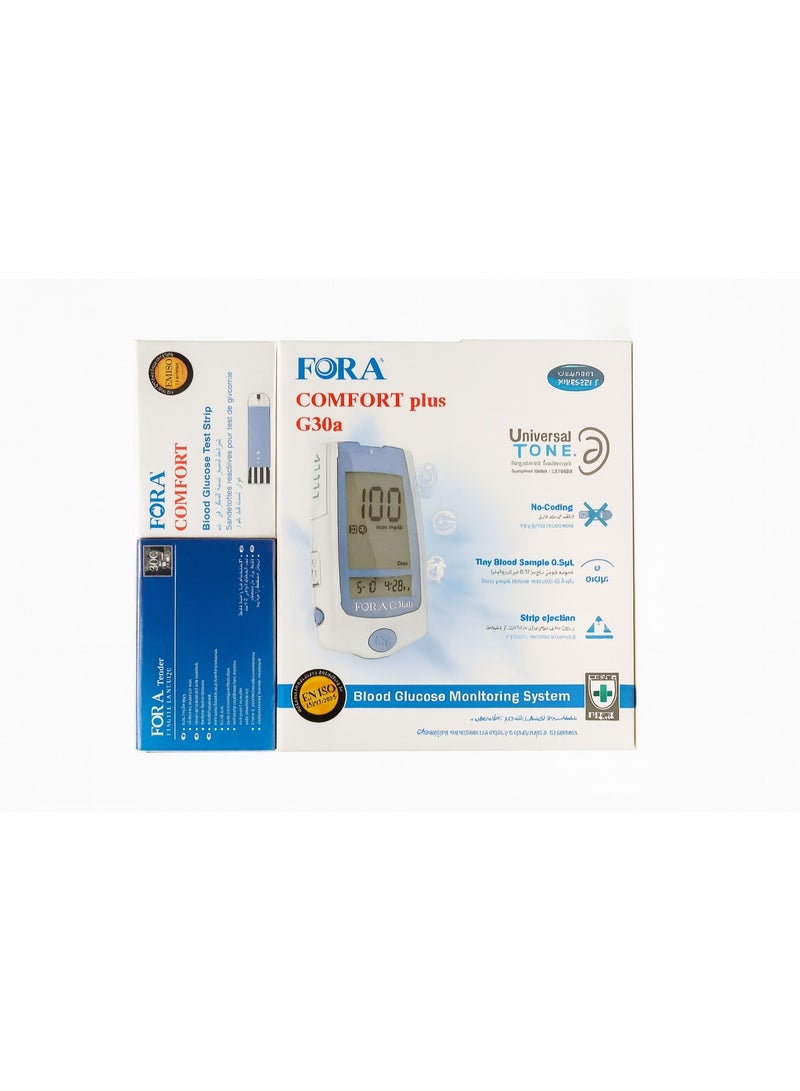 Fora Comfort Plus G30a KIT Glucometer OFFER PACK