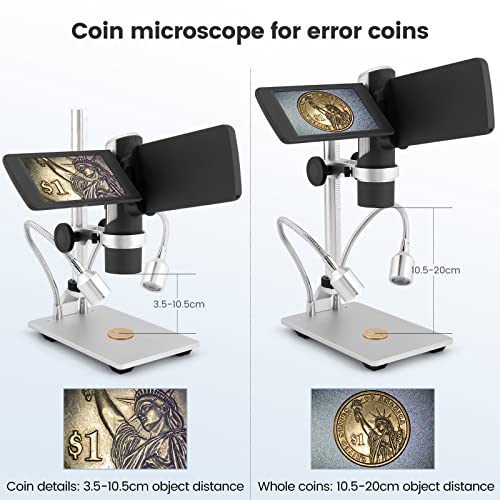 Andonstar AD203 Digital Coin Microscope for Error Coins with Metal Stand&Led Light, Handheld Portable USB Microscope Kit for Kids&Adults, 4" LCD Screen, Photo/Video Capture, Windows/Mac PC Compatible - Image 4