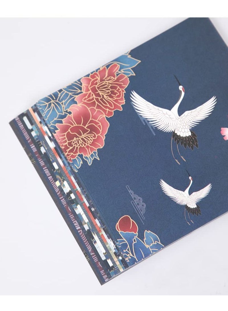 KASTWAVE Origami Paper 70 Sheets 5.6 x 5.6 inch Chinese Style 12 Differents Color Single Side Easy Folding for School Kids Teachers Traditional Patterns Square for Arts Crafts School Kids Projects - Image 5