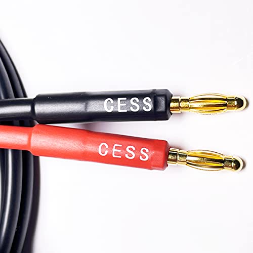 CNCESS CESS-037-3f Banana Plug Male to Male Speaker Cable 12 Gauge 680 Strand Count Silicone Soft Wire, 2 Cables (3 FEET) - Image 2