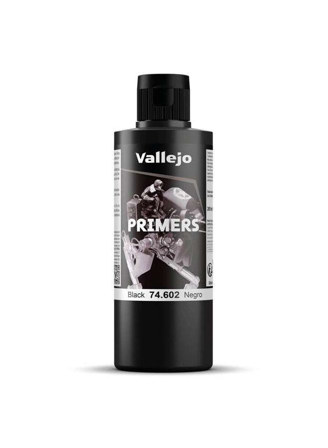Vallejo Model Color 200 ml Polyurethane Primer - Black - Image 1