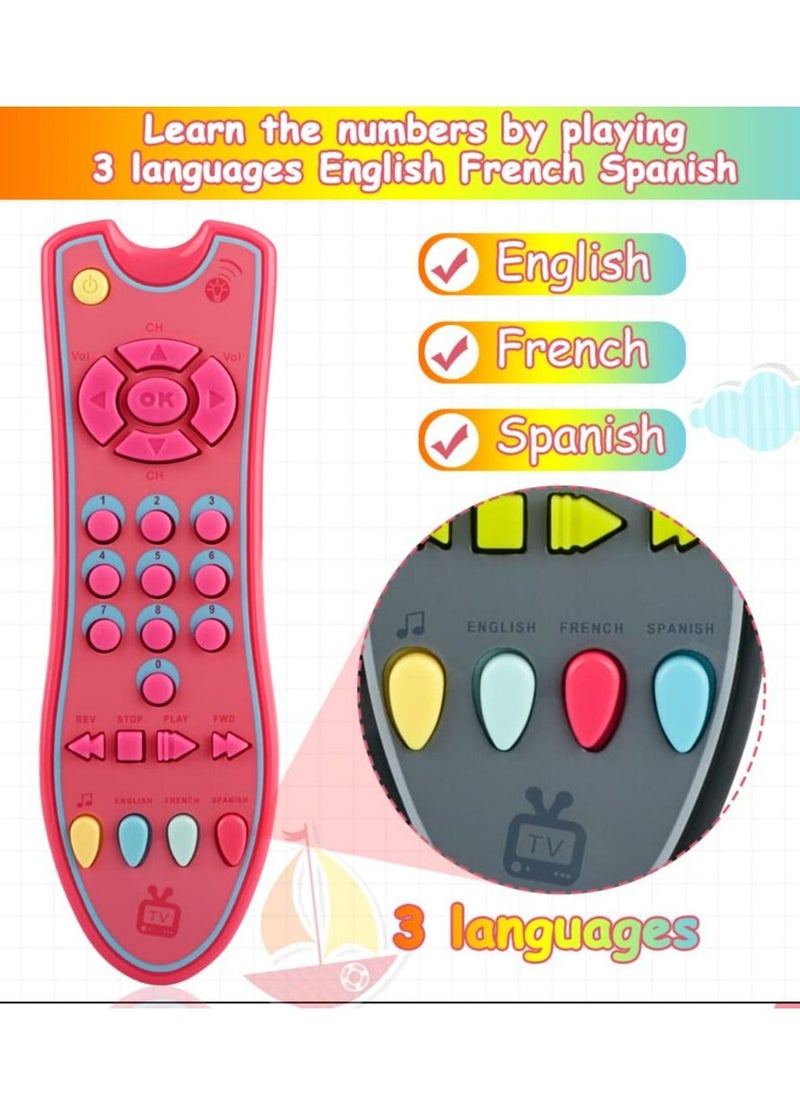 Y&D - TV Remote Control Toy Early Education for 6 Months Toddlers Kids Provides Musical Play of Light and Sound Numbers Learning Come with 3 Language Models - Image 1