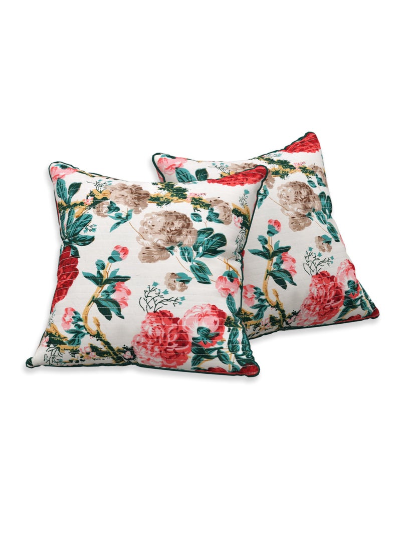 EasyGoods India Premium Cotton Cushion Covers 16x16 Inch | Soft Durable Fabric | Elegant Printed Covers for Sofa & Living Room | Hidden Zipper | Set of 3 - Image 3