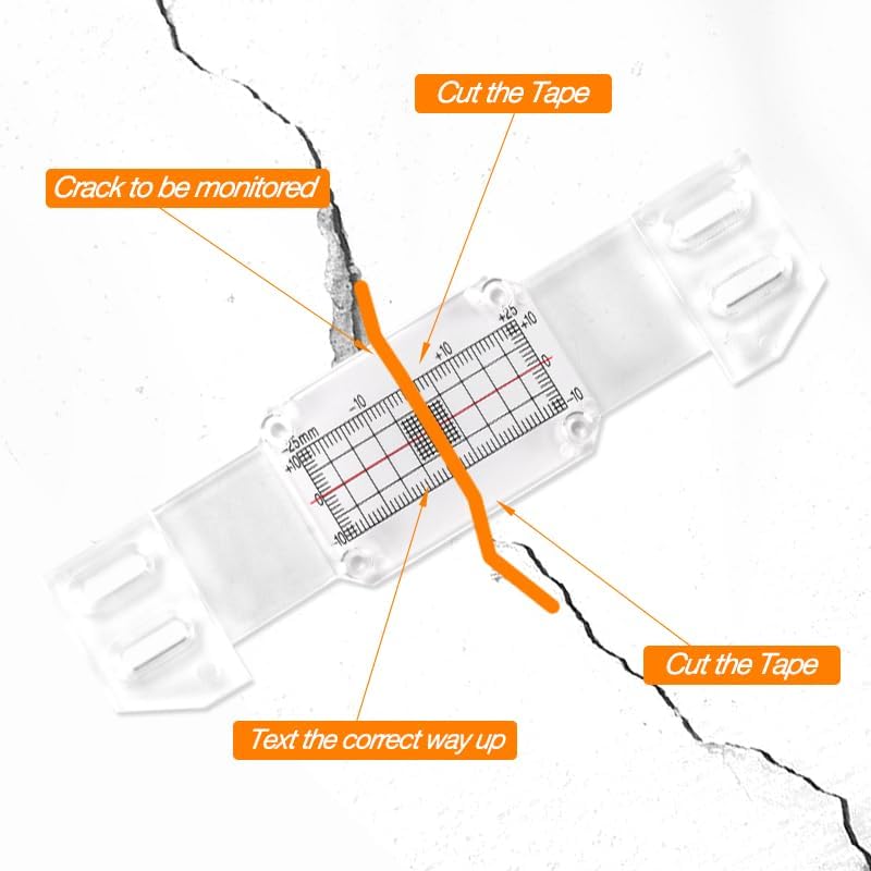 MOETER Store Plus Tell-Tale Corner Crack Monitors, Crack Monitoring Record for The Standard Crack and Corner Tell Tale Record (1PC) - Image 3