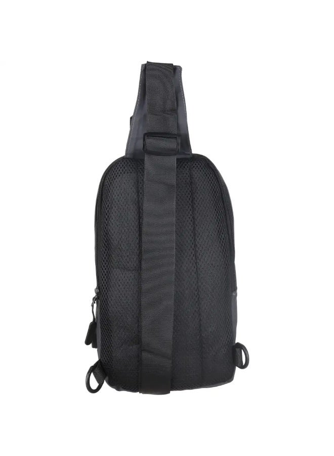 Waterproof crossbody bag, 31 x 17 cm, 4 zippers - Black - Image 3