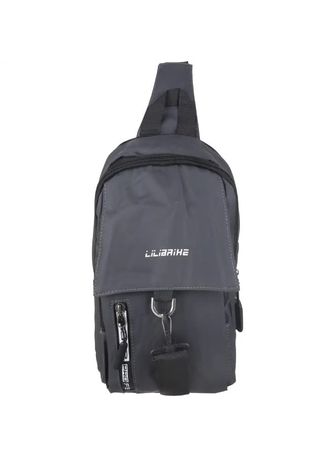 Waterproof crossbody bag, 31 x 17 cm, 4 zippers - Black - Image 1