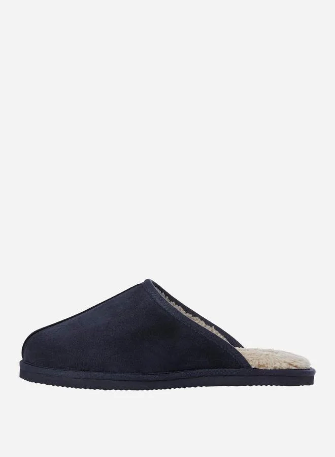 JACK & JONES Navy Blue Slip-On Bedroom Slippers