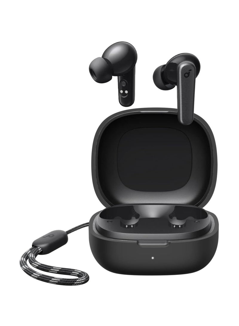 Silicone Cover Case Compatible with Anker Soundcore R50i, With Keychain (Black) - Image 1