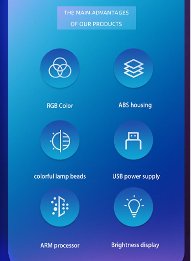 NKX RGB Smart LED Light Bars Screen Light Bar Dimmable LED Gaming USB Powered Remote Control Color Changing Adjustable Brightness - Image 2