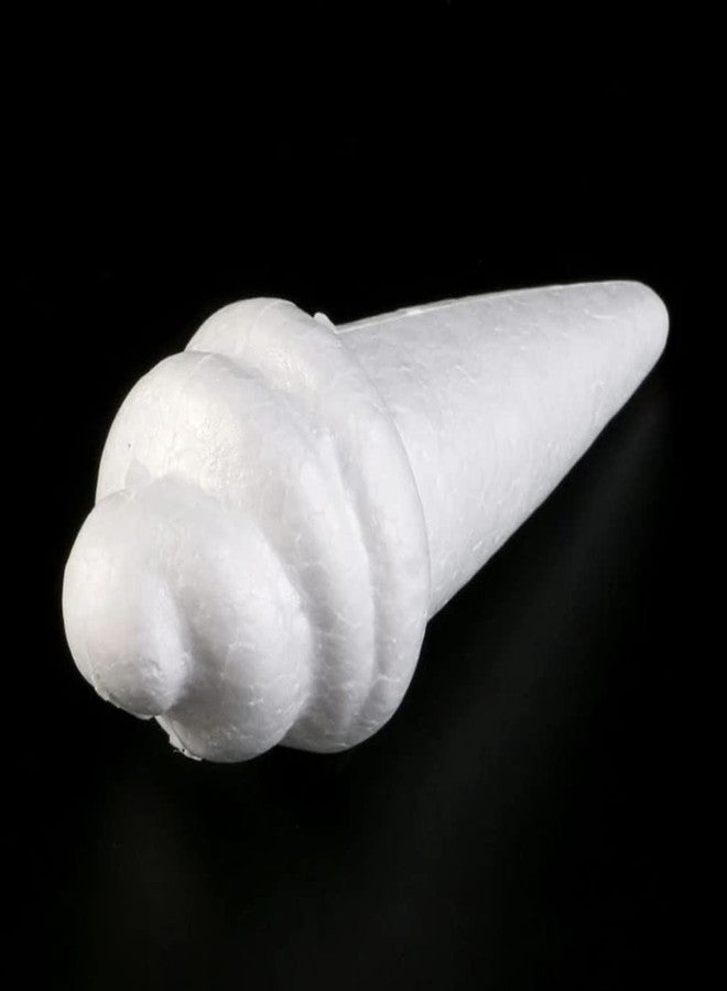 Hemoton 12 قطعة نموذج آيس كريم مزيف، نماذج شكل مخروط آيس كريم من الرغوة البيضاء للحرف اليدوية، ممارسة تزيين الفوندان، دمى تزيين الكعك، قوالب مصاصة لممارسة الإطار - Image 3