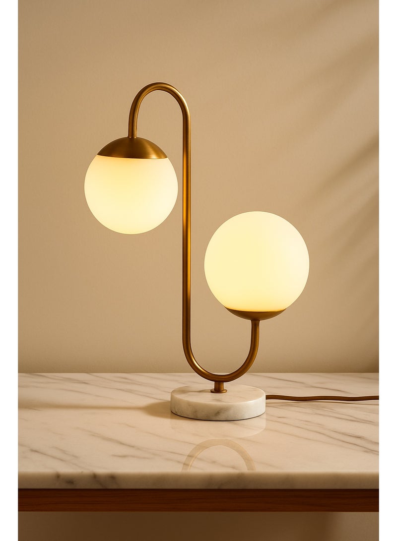 Cluc Gold Globo di vetro table lamp - 2 globes - Image 1