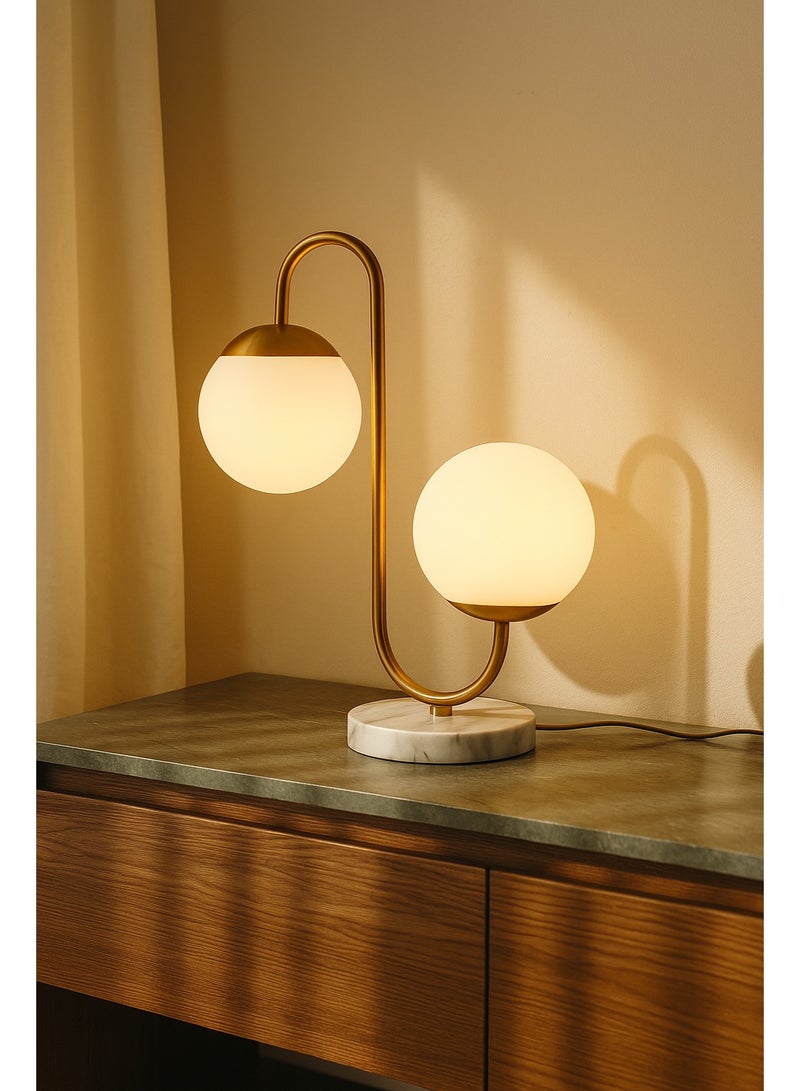 Cluc Gold Globo di vetro table lamp - 2 globes - Image 2