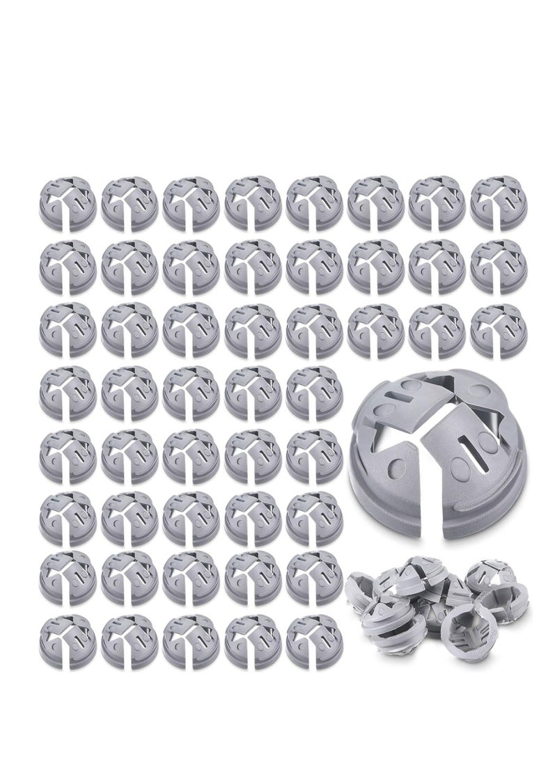 SYOSI - Cable Connector Electrical Boxes, 100Unit 24mm Push in Wire Connectors, Conduits & Fittings Connector Junction Box Connector, Non-Metallic Push-Fit Bulk Connectors Gray, for Fits Knockout Hole - Image 1