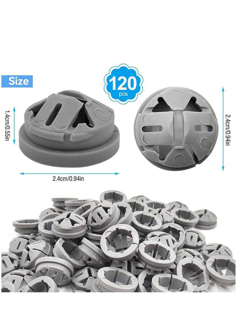 SYOSI - Cable Connector Electrical Boxes, 100Unit 24mm Push in Wire Connectors, Conduits & Fittings Connector Junction Box Connector, Non-Metallic Push-Fit Bulk Connectors Gray, for Fits Knockout Hole - Image 1