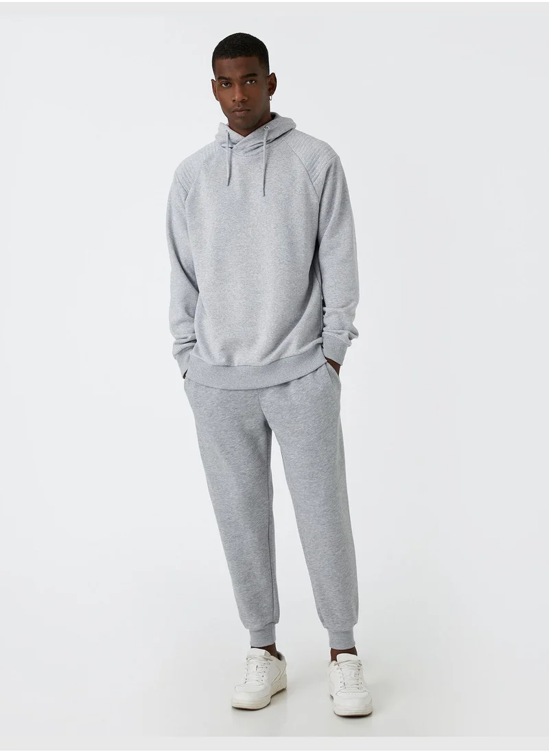 KOTON Basic Sweatshirt Shawl Neck