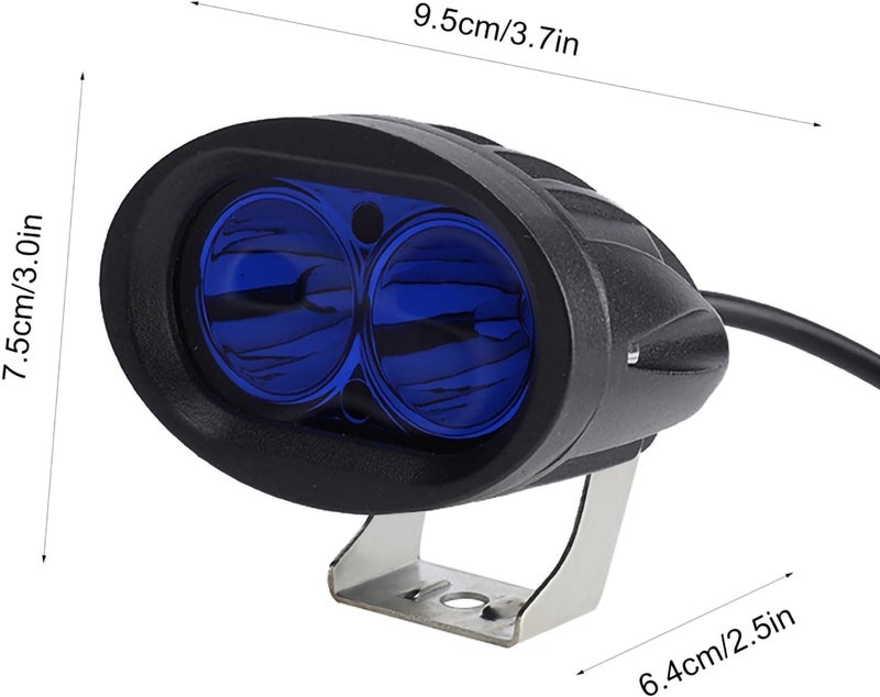 YWBL-WH Blue LED Forklift Safety Lamp, Diecast Aluminum Work Light 20W for Industrial Equipment, IP67 9-60V, for Offroad Race Applications - Image 3