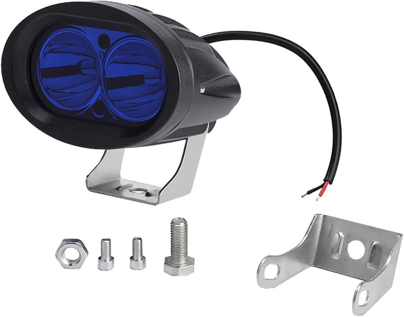 YWBL-WH Blue LED Forklift Safety Lamp, Diecast Aluminum Work Light 20W for Industrial Equipment, IP67 9-60V, for Offroad Race Applications - Image 5