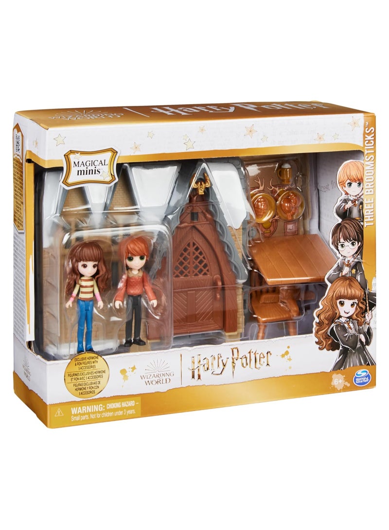 سبن ماستر سبين ماستر - مجموعة لعب هاري بوتر ويزاردينج وورلد السحرية الصغيرة المكونة من ثلاث مكانس - رون وهيرميون - Image 1