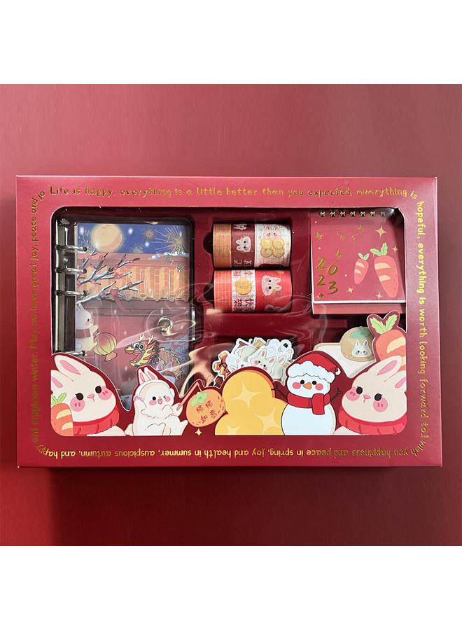 Bluejw Cute Cartoon Radish Rabbit Auspicious Hand Account Gift Box Suit Cartoon Rabbit Year Student Hand Account Material Gift Box Suit - Image 1