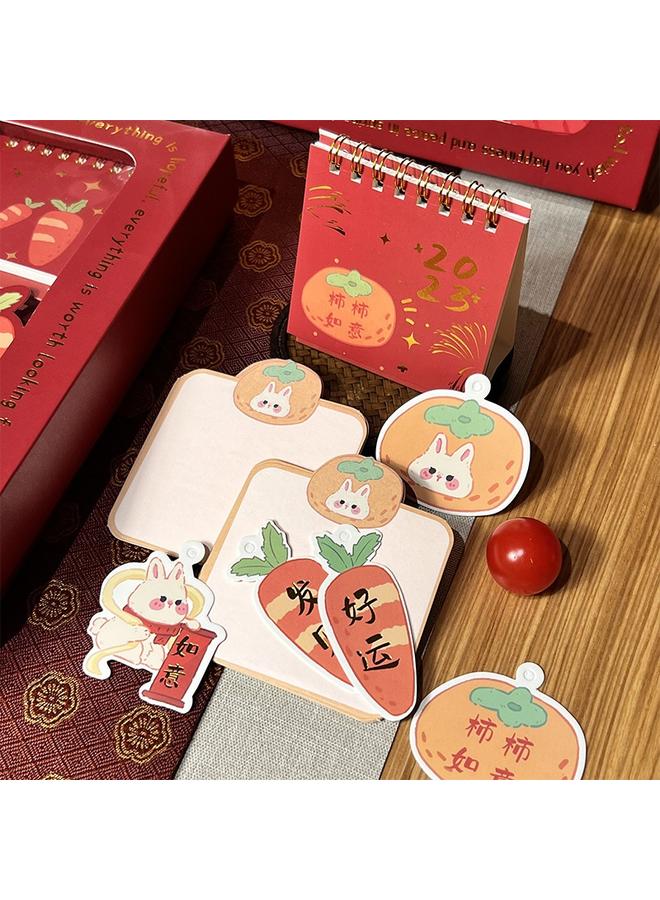 Bluejw Cute Cartoon Radish Rabbit Auspicious Hand Account Gift Box Suit Cartoon Rabbit Year Student Hand Account Material Gift Box Suit - Image 4