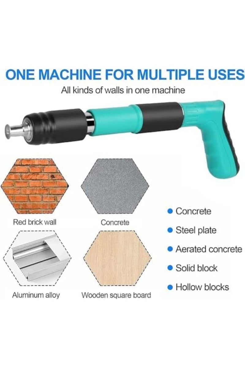 Manual Concrete Nail Gun | Mini Nail Wall Fastening Tool for Cement & Brick | Portable Steel - Image 3