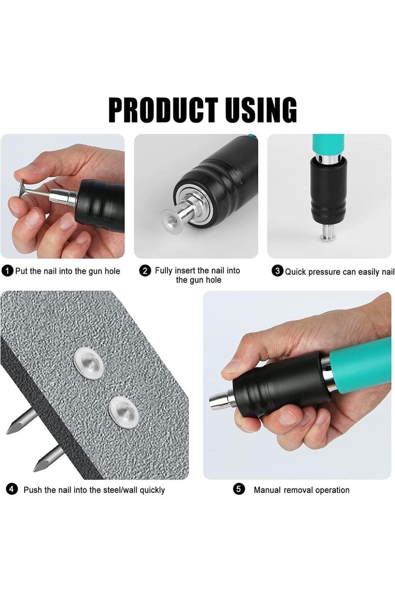 Manual Concrete Nail Gun | Mini Nail Wall Fastening Tool for Cement & Brick | Portable Steel - Image 4