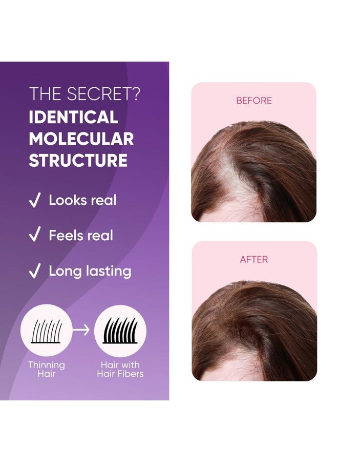 Get Back Gorgeous GBG Womens Hair Fibers for Thinning, Fine Hair & Bald Spots, Light Brown - Thickening Fibers for Instant Cover Up & Volume in 30 Seconds, Touch Up and Thickener for Women & Men 25g - Cruelty Free - Image 3