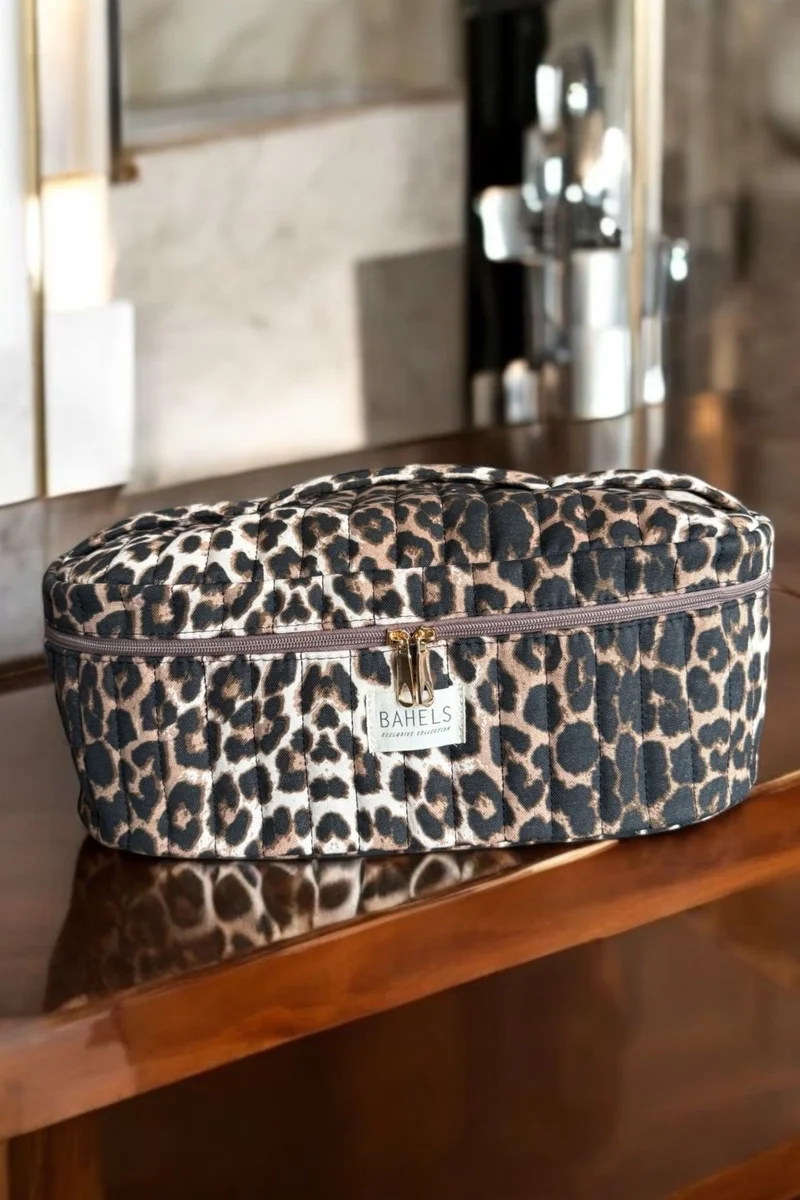 باهلس Leopard Airstrait Battery Compartment For All Hair Styling Tools Xl Size Bag Travel Bag