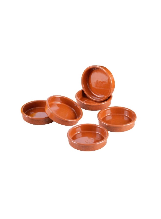 6-Piece Lead-Free Casserole Honey Terracotta 12 cm F-0112-6