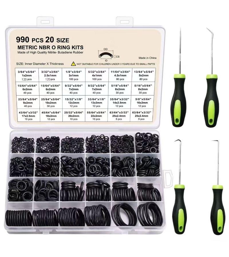 255 قطعة من مجموعات الحلقات الدائرية (O-Ring) المترية وSAE مع أدوات للمحركات والدراجات النارية والسيارات - Image 5
