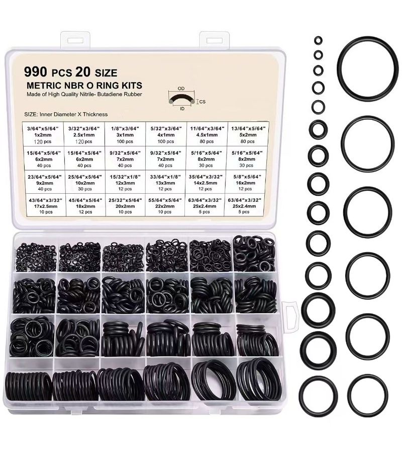 255 قطعة من مجموعات الحلقات الدائرية (O-Ring) المترية وSAE مع أدوات للمحركات والدراجات النارية والسيارات - Image 4