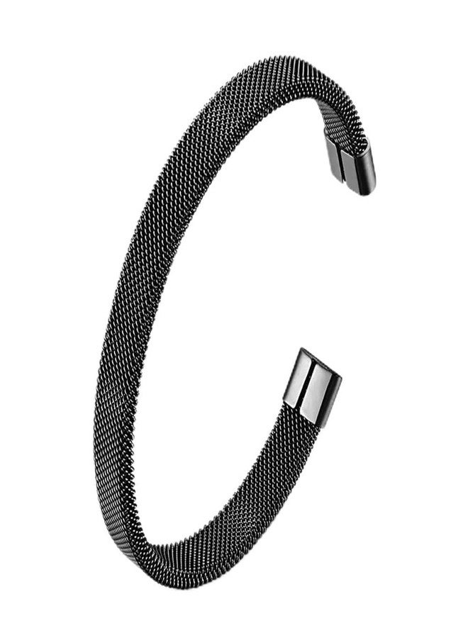 MEENAZ Bracelets for Men Boys brother boyfriend gents Fashion Black bracelets for women stylish Stainless Steel adjustable Chain cuff Bracelet Birthday Anniversary Husband valentine gift bracelet - Image 1