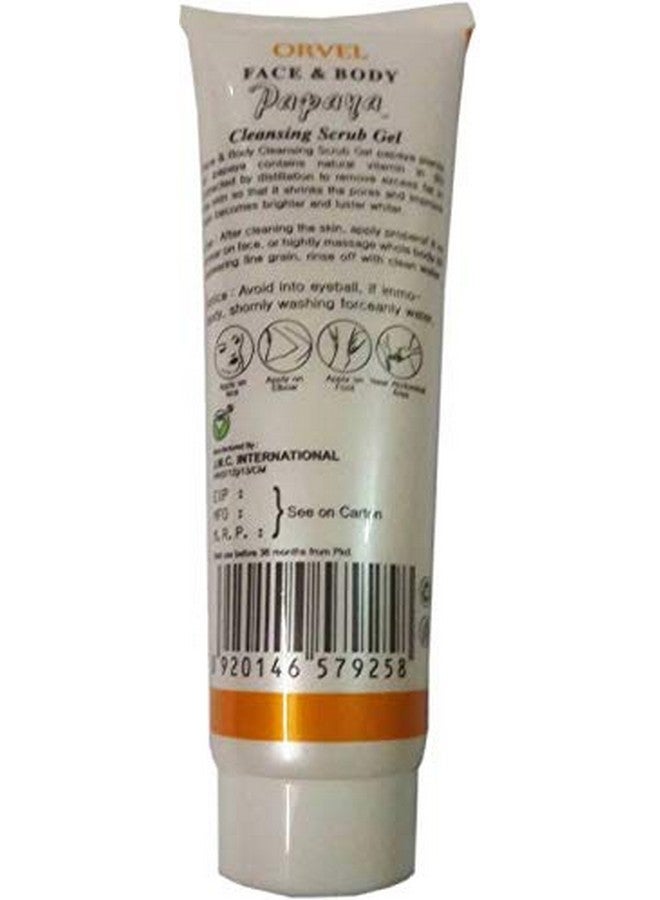 Glamyou Orvel Papaya Cleansing Face and Body Scrub (100 ml) - Image 5