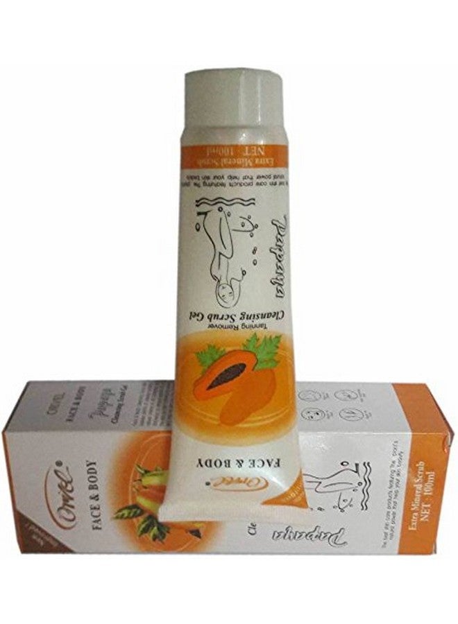 Glamyou Orvel Papaya Cleansing Face and Body Scrub (100 ml) - Image 1