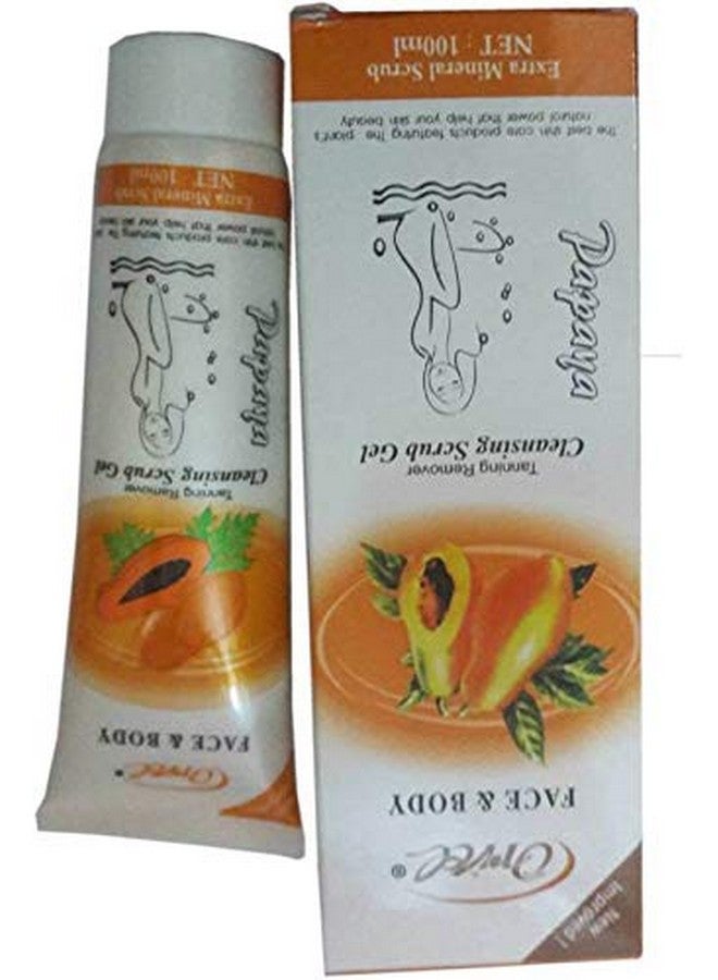 Glamyou Orvel Papaya Cleansing Face and Body Scrub (100 ml) - Image 4