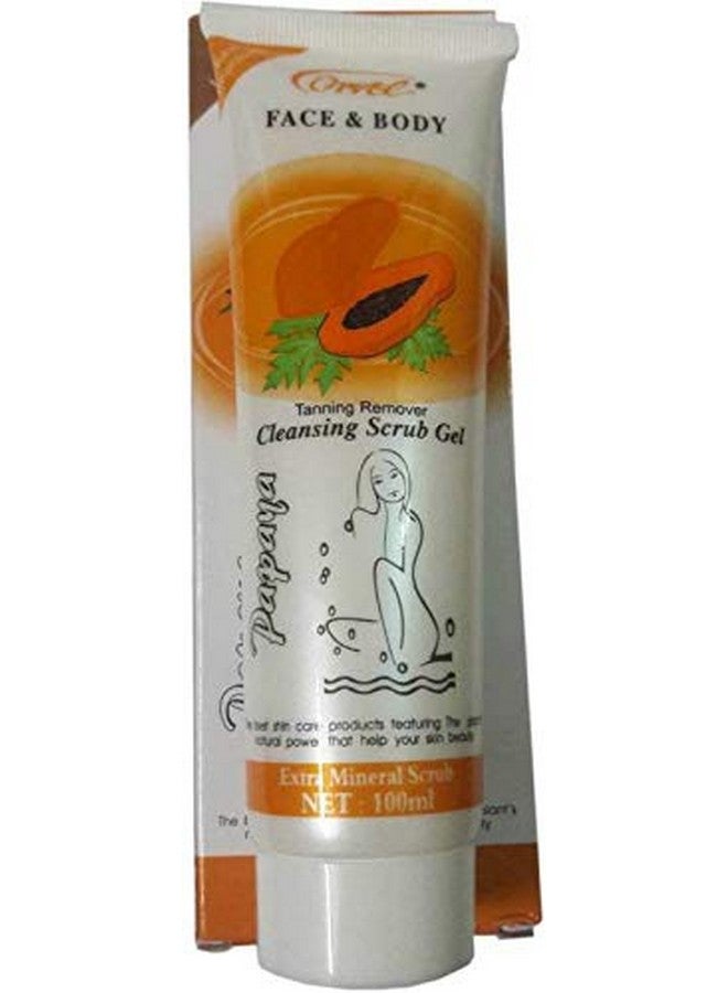 Glamyou Orvel Papaya Cleansing Face and Body Scrub (100 ml) - Image 3