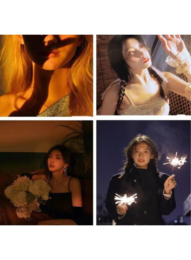 ✅ضوء ملء الصورة مصباح يدوي للصور الشخصية ضوء غروب الشمس ضوء دافئ LED ضوء أصفر ضوء أحمر ضوء أخضر التصوير الفوتوغرافي الملون - اللون:.﹤●○○●﹥مصدر ضوء مزدوج 【أبيض + أزرق】 سبيكة ألومنيوم﹥●○○●﹥ - Image 4