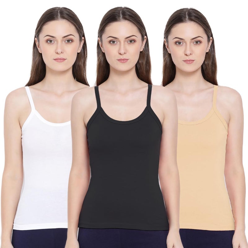 Rupa Softline Women's Solid Regular SOFTLINE_201_P3 (201-3P_White, Black, Skin XS) - Image 4