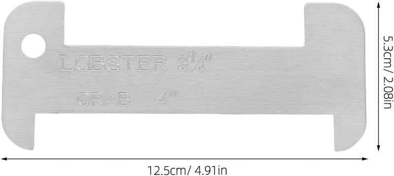 Aluminum Dive Tool Measure Gauge - Crab Lobster Measuring Gauge Ruler for Dungeness Rock Crab Lobster Outdoor Fishing Accessories - Image 2