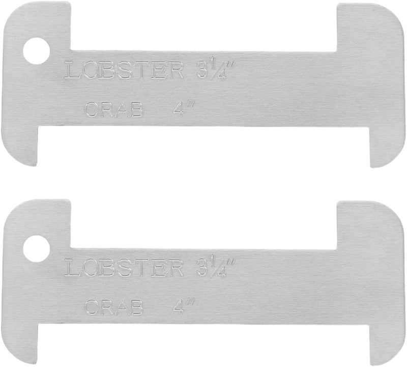 Aluminum Dive Tool Measure Gauge - Crab Lobster Measuring Gauge Ruler for Dungeness Rock Crab Lobster Outdoor Fishing Accessories - Image 1