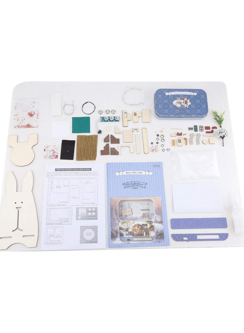 بيت الدمى ، صندوق المسرح مصغرة كيت العمارة نموذج بناء مجموعات مع الأثاث LED ، سلسلة السفر عبر الزمن لعبة أطفال dIY - Image 3