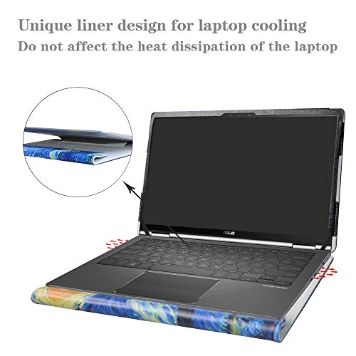 Alapmk Protective Case for ASUS Q326FA/VivoBook S13 S333JA 13.3" &case for HP Elite Dragonfly/Envy 13 13-baXXXX/Envy x360 13 13-ayXXXX 13-bdXXXX/EliteBook x360 1030 G7 Laptop,Starry Night - Image 4
