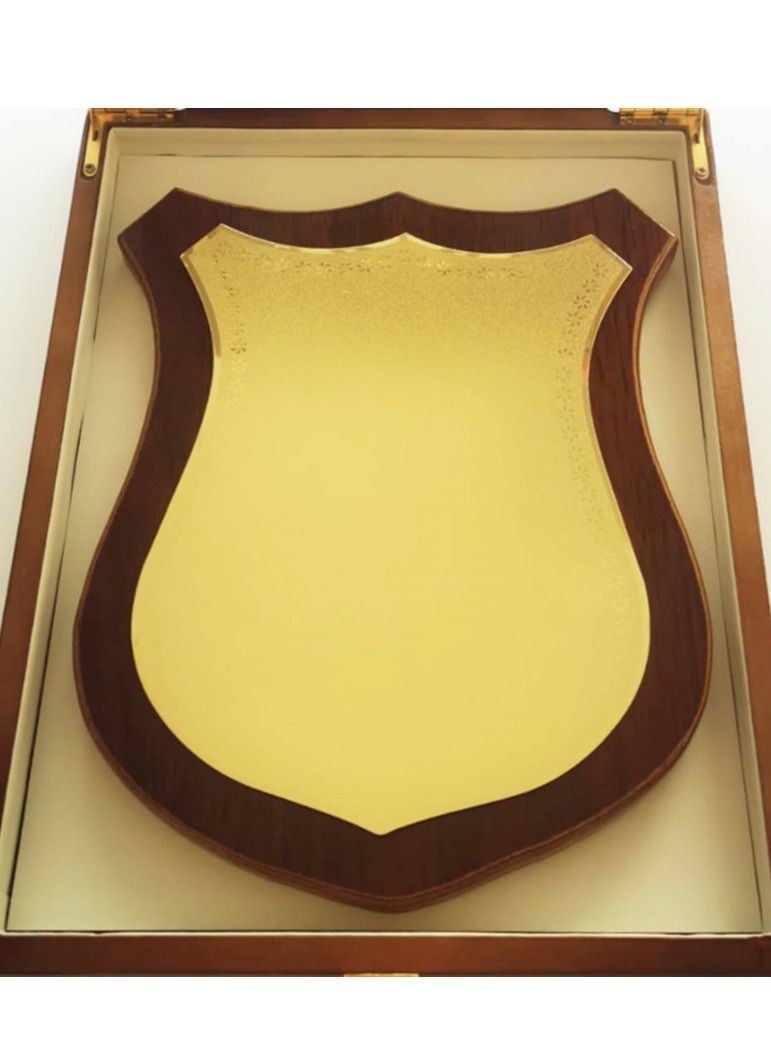 GEX Wooden Award Plaque with Metal Plate - Image 1