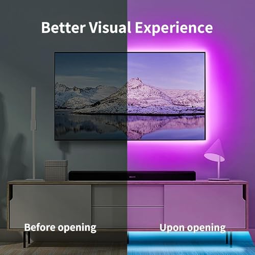 KSIPZE LED Lights for TV, 16.5ft TV led Backlight for 45-75 Inch TVs RGB TV Backlight Behind Music Sync Smart APP & Button Control TV LED Strip Lights USB Powered for Bedroom/Gaming - Image 5