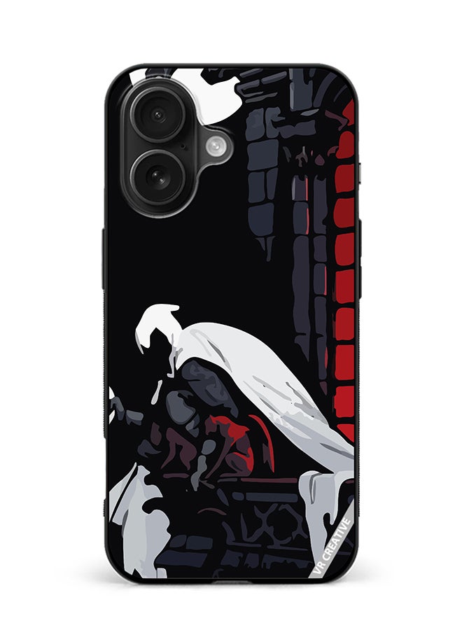 VR CREATIVE Protective Case Cover For Apple iPhone 16 Moon Knight Design Multicolour
