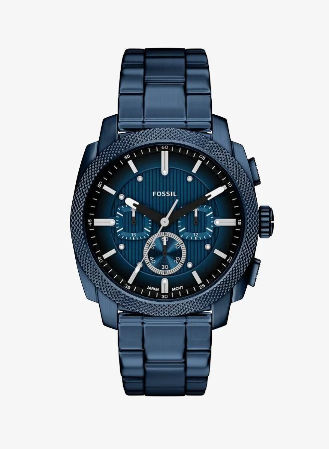 Fossil Machine Stainless Steel Metal Bracelet Analog Watch
