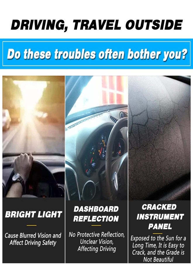 TUCAREST Dashboard Cover Fit for 2012 2013 2014 2015 2016 2017 Toyota Camry Flannel Nonslip Car Dash Board Mat Sunshade No-Glare and Slip Pad Carpet Sunshield Protector-Side Color Grey - Image 2