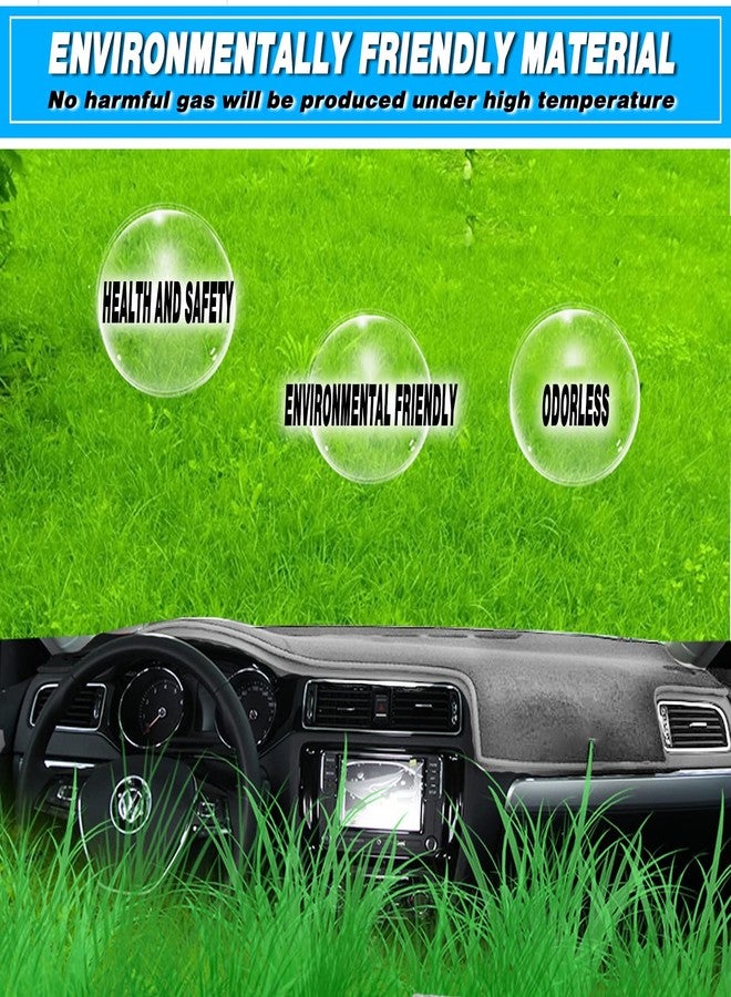 TUCAREST Dashboard Cover Fit for 2012 2013 2014 2015 2016 2017 Toyota Camry Flannel Nonslip Car Dash Board Mat Sunshade No-Glare and Slip Pad Carpet Sunshield Protector-Side Color Grey - Image 5