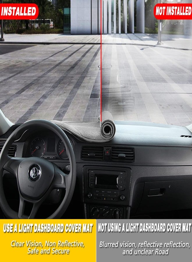 TUCAREST Dashboard Cover Fit for 2012 2013 2014 2015 2016 2017 Toyota Camry Flannel Nonslip Car Dash Board Mat Sunshade No-Glare and Slip Pad Carpet Sunshield Protector-Side Color Grey - Image 4