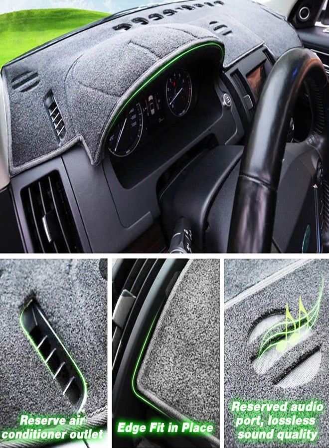 TUCAREST Dashboard Cover Fit for 2012 2013 2014 2015 2016 2017 Toyota Camry Flannel Nonslip Car Dash Board Mat Sunshade No-Glare and Slip Pad Carpet Sunshield Protector-Side Color Grey - Image 3